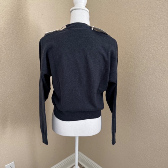 Brunello Cucinelli Cashmere cardigan with monili Size XXS Navy - Picture 3 of 14